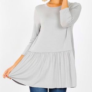 Zenana ruffle hem top